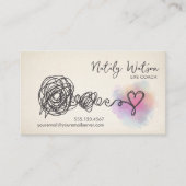 Mental Health Scribble to Heart Unraveling Visitekaartje (Voorkant)