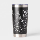 Mental Health Self Care Mindfulness Affirmation Ar Geïsoleerde Drinkbeker (Achterkant)