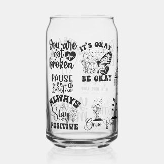 Mental Health Self Care Positive Affirmations Mind Blikvorm Glas
