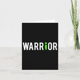 Mental Health Semi Colon Warrior Design Gift voor Kaart