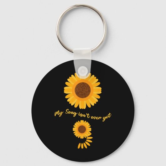 Mental Health Semicolon Sunflower Suicide Preventi Sleutelhanger (Voorkant)