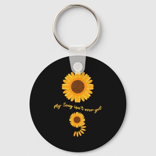 Mental Health Semicolon Sunflower Suicide Preventi Sleutelhanger (Voorkant)