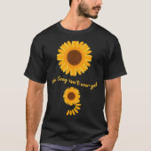 Mental Health Semicolon Sunflower Suicide Preventi T-shirt (Voorkant)