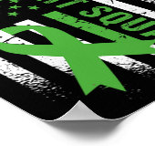 Mental Health Squad Awareness Amerikaanse vlag gro Poster (Hoek)