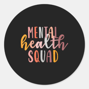 Mental Health Squad beëindigt het stigma Mental He Ronde Sticker