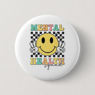 Mental Health Squad Brain Illness Mental Health AW Ronde Button 5,7 Cm