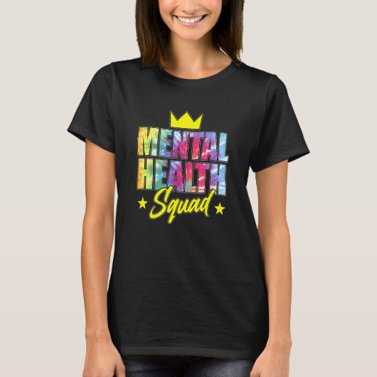 Mental Health Squad Green Ribbon Awareness Therapi T-shirt (Voorkant)