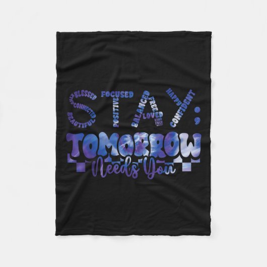 Mental Health Stay Tomorrow Suicide Prevention Awa Fleece Deken (Voorkant)