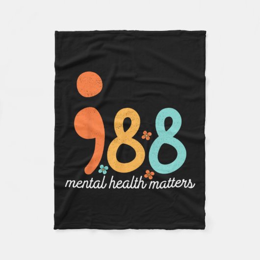 Mental Health Suicide Prevention Awareness Support Fleece Deken (Voorkant)