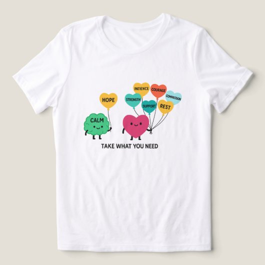 Mental Health Support Balloons Tri-Blend Shirt (Design voorkant)