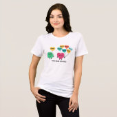 Mental Health Support Balloons Tri-Blend Shirt (Voorkant volledig)