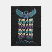 Mental Health Suprt Suicide Prevention Awareness S Fleece Deken (Voorkant)