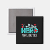 Mental Health Tech Frontline Hero Workers Vrouwen Magneet (Voorkant / Achterkant)
