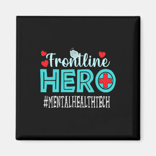 Mental Health Tech Frontline Hero Workers Vrouwen Magneet