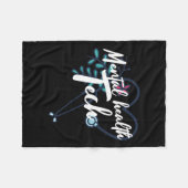 Mental Health Tech Healthcare Worker Psychiatric T Fleece Deken (Voorkant (Horizontaal))