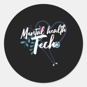 Mental Health Tech Healthcare Worker Psychiatric T Ronde Sticker