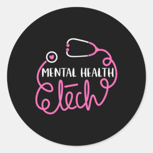 Mental Health Tech - Psychiatrische Technologen et Ronde Sticker