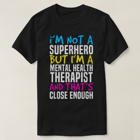 Mental Health Therapist Awareness Superheld Mental T-shirt (Design voorkant)