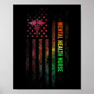 Mental Health verpleegster Nursing RN Poster