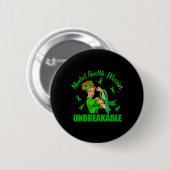 Mental Health Warrior Onbreekbaar Bewustzijn Sterk Ronde Button 5,7 Cm (Voorkant /achterkant)