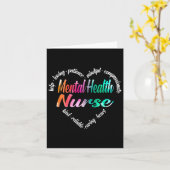 Mental Health Zurse Heart Word Cloud Waterverf Ra Kaart (Gele Bloem)