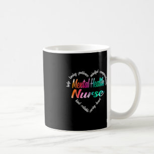 Mental Health Zurse Heart Word Cloud Waterverf Ra Koffiemok