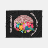 Mental Health's Awareness Month Shirt Einde van de Fleece Deken (Voorkant (Horizontaal))