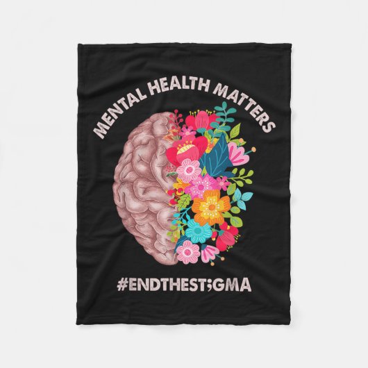 Mental Health's Awareness Month Shirt Einde van de Fleece Deken (Voorkant)