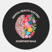 Mental Health's Awareness Month Shirt Einde van de Ronde Sticker (Voorkant)