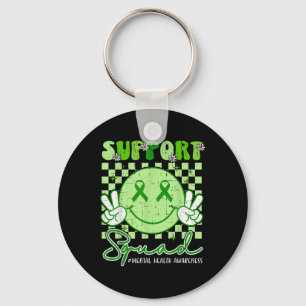 Mental Health's Awareness Support Squad Smile Face Sleutelhanger