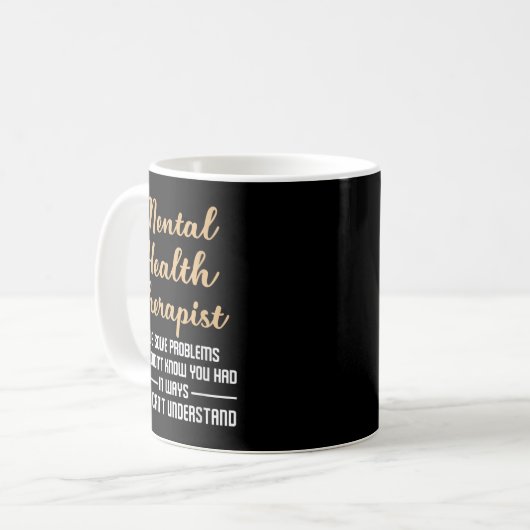 Mental Illness Health Counselor Gift - Therapist Q Koffiemok (Voorkant links)
