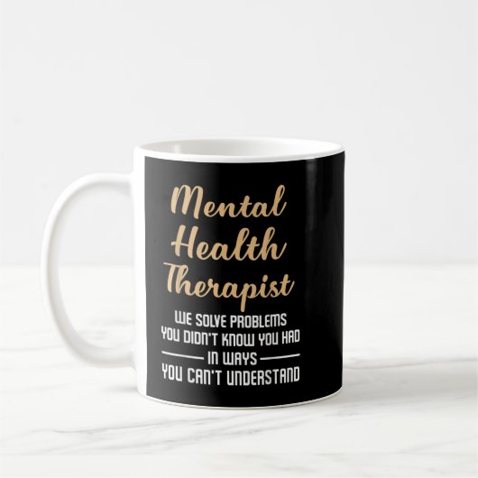 Mental Illness Health Counselor Gift - Therapist Q Koffiemok (Links)