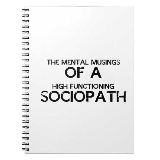 Mental Musings Sociopath Notitieboek (Voorkant)