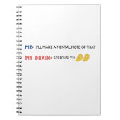 Mental Notes Funny Emoji Diary Notitieboek (Voorkant)