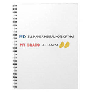 Mental Notes Funny Emoji Diary Notitieboek