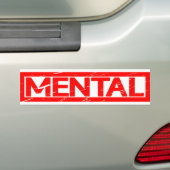 Mental Stamp Bumpersticker (Op auto)