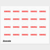 Mental Stamp Ronde Sticker (Vel)