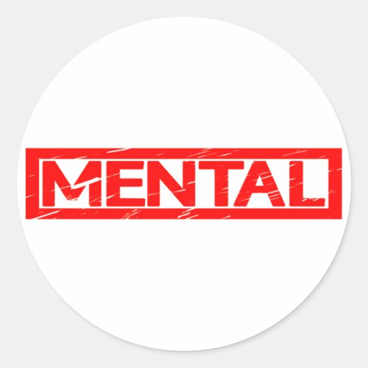 Mental Stamp Ronde Sticker (Voorkant)
