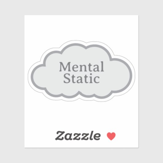 Mental Static - Herkenbare Cloud Sticker (Vel)