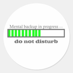 mentale back-up ronde sticker