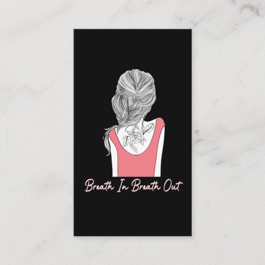 Mentale bewustwording Bloed Tattoo meisje Visitekaartje (Voorkant)