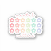 Mentale Gezondheid Aangelegenheden Retro Bloemen P Sticker (Voorkant)