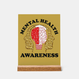Mentale gezondheid Awareness Desk Sign Acryl Bord