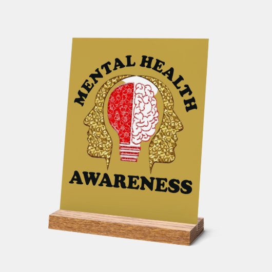 Mentale gezondheid Awareness Desk Sign Acryl Bord (Hoek)