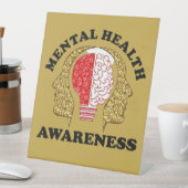 Mentale gezondheid Awareness Desk Sign Reclamebord Met Voetstuk (Insitu)