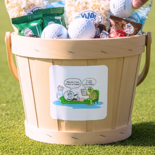 Mentale Gezondheid Beterschap, Golf Humor ter Onde Vierkante Sticker