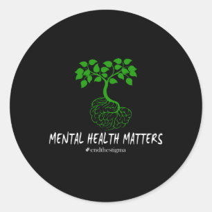 Mentale gezondheid bewustmakingsmaand Einde van he Ronde Sticker