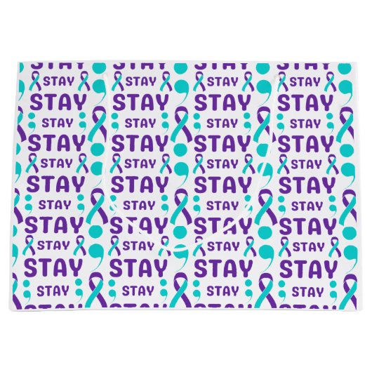 Mentale gezondheid bewustzijn blijf wikkelen groot cadeauzakje (Voorkant)