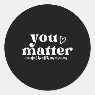 Mentale gezondheid Bewustzijn is Mentale Bewustzij Ronde Sticker
