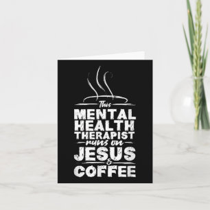 Mentale gezondheid Bewustzijn Jezus & amp; Koffie Kaart
